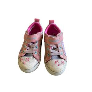 Skechers Girls Size 10 Twinkle Sparks Whimsical Shimmer Light-Up Shoes